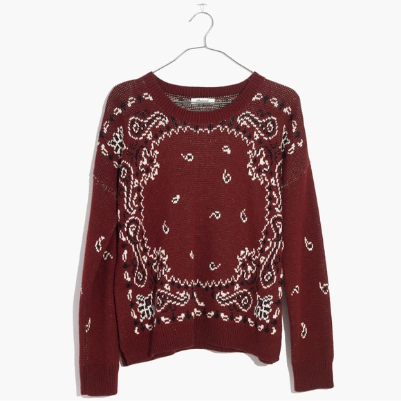 Madewell Sweaters - Madewell Bandana Pullover Sweater